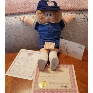 VTG Cabbage Patch Xavier Roberts Signed Soft Sculpture Doll JASON HIRAM Original